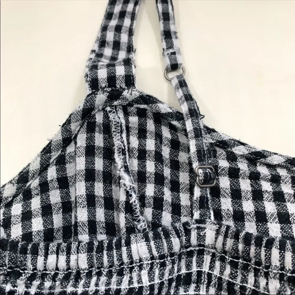 ✨ hollister black gingham tie-front mini dress✨